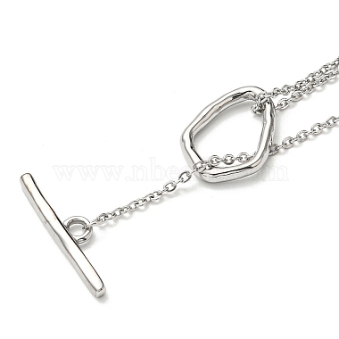 304 Stainless Steel Lariat Necklaces for Women(NJEW-K259-06P)-2