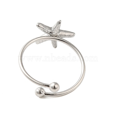 304 Stainless Steel Open Cuff Ring(RJEW-M167-08B-P)-3