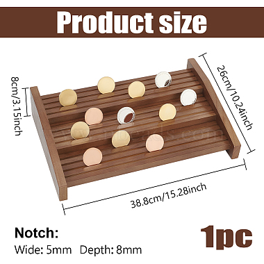 3-Tier 12-Slot Wooden Commemorative Coin Display Risers(ODIS-WH0017-101)-2