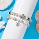 2Pcs 2 Style Natural Amazonite & Glass & Shell Stretch Bracelets with Tortoise(BJEW-JB10091-01)-2