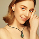 FIBLOOM 2 Sets 2 Colors Teardrop with Flower Glass Dangle Earrings & Pendant Necklace(SJEW-FI0001-14)-7