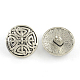 Tibetan Style Half Round Alloy Shank Buttons(TIBE-Q044-05AS-RS)-1