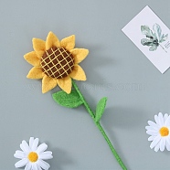 DIY Needle Felting Kit, with Iron Needles, Foam Chassis & Wool, Sunflower, Mixed Color(DIY-E037-08)