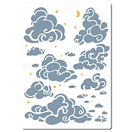 PET Plastic Hollow Out Drawing Painting Stencils Templates, Rectangle, Cloud, 297x210mm(DIY-WH0284-020)