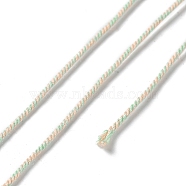 Polyester Twisted Cord, Round, for DIY Jewelry Making, Aquamarine, 1.2mm, about 38.28 Yards(35m)/Roll(OCOR-G015-01B-17)