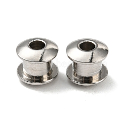 201 Stainless Steel Beads, Column, Stainless Steel Color, 7x6.5mm, Hole: 2.3mm(STAS-H180-04P)