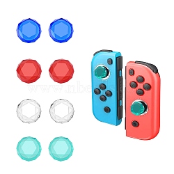 WADORN 8Pcs 4 Colors Acrylic Diamond Thumb Grip Cap, for Game Controller Rocker, Faceted, Rondelle, Mixed Color, 20x6.5mm, Inner Diameter: 15mm, 2pcs/color(AJEW-WR0001-33)