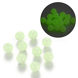 Luminous Acrylic Round Beads, Glow in the Dark, Pale Green, 5mm, Hole: 1.5mm, about 8000pcs/500g(LACR-R002-5mm-01)