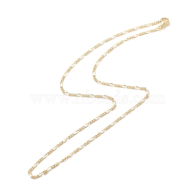 Brass Figaro Chains Necklace for Women(NJEW-P265-28G)-2
