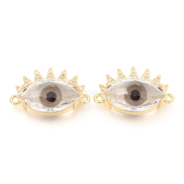 Real 18K Gold Plated Camel Eye Brass+Cubic Zirconia Links