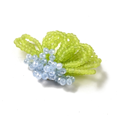 Glass Beads Braided Flower Cabochons(GLAA-F120-01A)-3