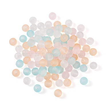 800Pcs 4 Colors Transparent Acrylic Beads(FACR-TA0001-03)-2