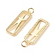 Brass Micro Pave Clear Cubic Zirconia Pendants(ZIRC-P094-05G-RS)-3