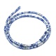 Perles de jaspe tache bleue naturelle(G-F631-B11)-2