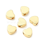 Brass Beads, Cadmium Free & Lead Free, Heart, Real 18K Gold Plated, 4.5x5x2.5mm, Hole: 1.2mm(KK-G416-01G)