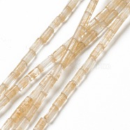 Watermelon Stone Glass Beads Strands, Column, 4.3~5.6x2.3~2.5mm, Hole: 0.9mm, about 82~86pcs/strand, 14.96~17.71 inch(38~45cm)(G-B004-A25)