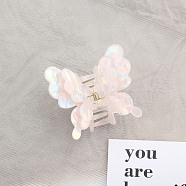 Butterfly Acrylic Claw Hair Clips, Hair Accessories for Women & Girls, White, 65x58x42mm(PW-WG49228-06)