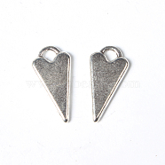 Tibetan Style Alloy Pendants, Heart, Lead Free and Cadmium Free, Antique Silver, 22x11x3mm, Hole: 3mm(LF9455Y)