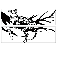 PVC Wall Stickers, Wall Decoration, Leopard, 960x290mm, 2 sheets/set.(DIY-WH0228-950)
