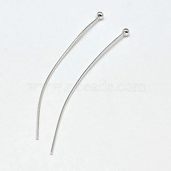 925 Sterling Silver Ball Head Pins, Silver, 40x0.5mm, Ball: 1.8mm, about 163pcs/20g(STER-F018-03I)