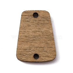 Unfinished Wood Connector Charm, Trapezoid, Camel, 1.7x1.3x0.2cm, Hole: 1.6mm(DIY-WH0319-73)