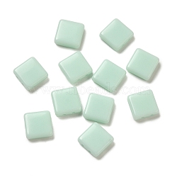 Opaque Acrylic Beads, Square, Aquamarine, 8x8x3mm, Hole: 1mm(OACR-M018-03A)