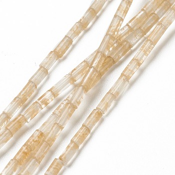 Watermelon Stone Glass Beads Strands, Column, 4.3~5.6x2.3~2.5mm, Hole: 0.9mm, about 82~86pcs/strand, 14.96~17.71 inch(38~45cm)