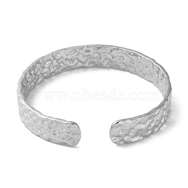304 Stainless Steel Open Cuff Bangle for Women(BJEW-Q770-01P)-3