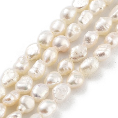 Snow Two Sides Polished Pearl Beads