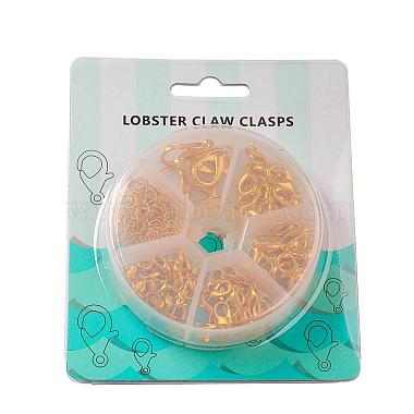 Alloy Lobster Claw Clasps and Jump Rings Set(PALLOY-X0004-G-B)-4