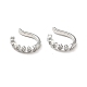 Boucles d'oreilles manchette losange en zircone cubique transparente(EJEW-G295-14P)-1