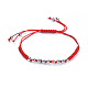 Bracelets de perle tressés en cordon de nylon réglable et ensembles de bagues(SJEW-JS01029)-3