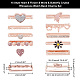 Elite 15Pcs 15 Style Heart & Flower & Word & Butterfly Crystal Rhinestone Watch Band Charms Set(FIND-PH0007-69)-2