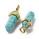 Synthetic Turquoise Pointed Pendants(G-K329-08G)-3