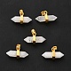 Natural Moonstone Double Terminal Pointed Pendants(G-P481-01G-10)-1