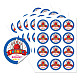 5 Sheets Round Dot PVC Waterproof Decorative Sticker Labels(DIY-WH0481-02)-1