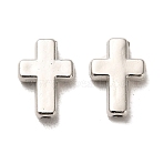 CCB Plastic Beads, Cross, Platinum, 13x9x3mm, Hole: 1.6mm(CCB-A001-11P)
