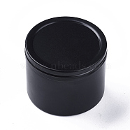 Round Aluminium Tin Cans, Aluminium Jar, Storage Containers for Cosmetic, Candles, Candies, with Screw Top Lid, Gunmetal, 5.1x4cm(CON-F006-04B)