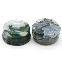 Natural Moss Agate Display Base Stand Holder for Crystal, Crystal Sphere Stand, 2.7x1.2cm(WICR-PW0001-16R)