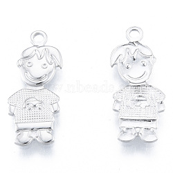 304 Stainless Steel Pendants, Boy, Stainless Steel Color, 21.5x9x1.5mm, Hole: 1.6mm(STAS-N098-180P)