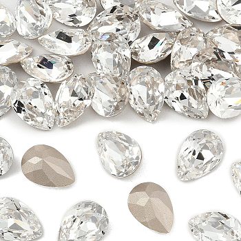 Preciosa&reg MAXIMA Crystal Fancy Stones, Czech Crystal, 435 16 301 Baroque Pear, Dura Foiling, 00030 Crystal, 14x10mm