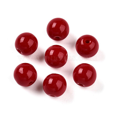 perles de verre opaques de couleur unie(X1-GLAA-N007-8mm-A03)-1