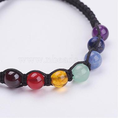 Natural Gemstone Beads Braided Bracelets(BJEW-JB02949)-2