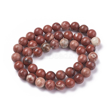 Chapelets de perles en jaspe rouge naturel(X-G-F348-02-8mm)-2