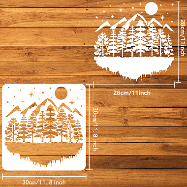 PET Hollow Out Drawing Painting Stencils(DIY-WH0391-0699)-2