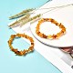 Набор браслетов из бисера из натурального янтаря для родителей и детей(BJEW-JB06819)-2