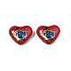 Flower Printed Opaque Acrylic Heart Beads(SACR-S305-28-I01)-2