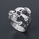 Titanium Steel Skull with Claw Finger Ring(SKUL-PW0002-031F-P)-2