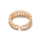 Brass Micro Pave Cubic Zirconia Open Cuff Rings(RJEW-R146-17B-KCG)-2