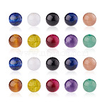 100Pcs 10 Colors Natural Gemstone Beads, Round, 6mm, Hole: 1mm, 10pcs/color(G-KS0001-10)
